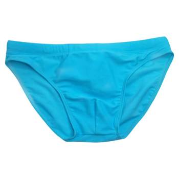 Men's solid color tight swim trunks simple bikini
