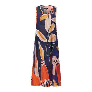 
R13 French sleeveless midi skirt abstract colorful digital print vest dress
