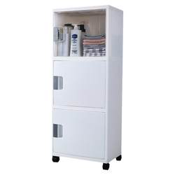 Bathroom storage cabinet bathroom storage waterproof with pulleys