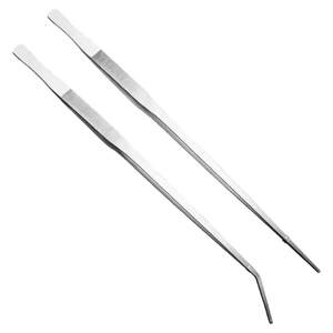 
Turtle reptile pet feeding tweezers stainless steel thickened toothed anti-slip round head clip reptile elbow feeding clip