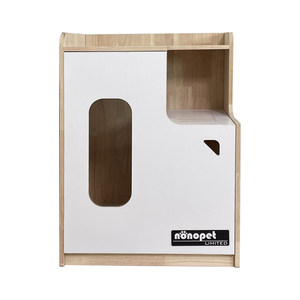 
Original simple pet cat solid wood toilet anti-leakage sand splash litter box cabinet closed odor isolation home cabinet