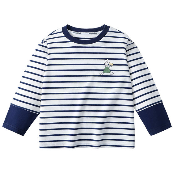 
MQDmini children's long-sleeved T-shirt 2026 spring new boys' bottoming shirts girls' tops baby inner wear children's clothing