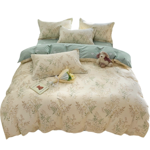 
Pure cotton four-piece set 100% cotton Category A maternal and infant grade bedding sheet quilt cover cartoon dormitory three-piece set 4