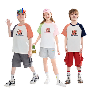 
Mark Huafei 2026 new style boys and girls pure cotton short-sleeved children's loose half-sleeved baby tops T-shirt Na JZ