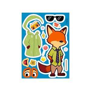 
New Zootopia 2 Sticker Puzzle Judy Nick Fun Handmade DIY Face Changing Collage Sticker Small Toy