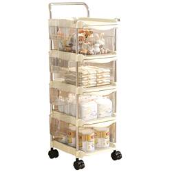 Multifunctional baby supplies storage rack snack trolley