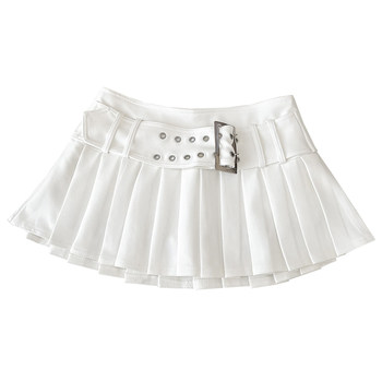 High waisted slimming mini skirt pleated skirt