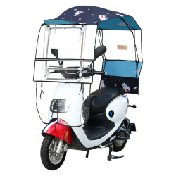 New removable retractable canopy parasol for electric vehicles