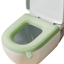 Waterproof Toilet Seat Cushion For All Seasons, Toilet With Handle, Adhesive Foam Ring Seat Cover, Household Wash-free