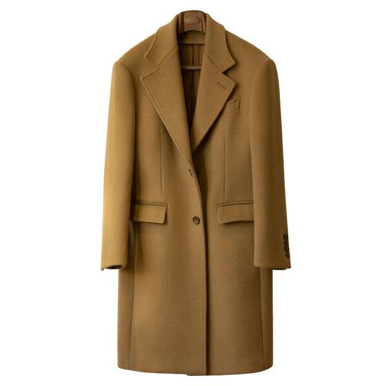 Cultum100%wool weight pound 880g Chaster coat men's medium long winter thickened casual woolen jacket
