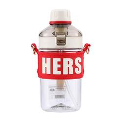 Large capacity sports student straw cup portable cup