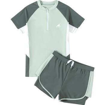 Middle-aged and large children's split sun protection swimsuit