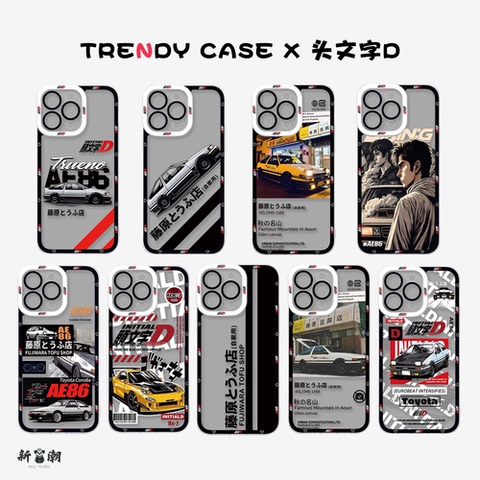 Initial D AE86 RX-7 Vibrant Anime Car Art iPhone Case