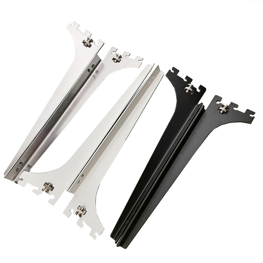 Aa Display Rack Adjustable Laminate Shelf Bracket - Black & White AA Column Display Rack