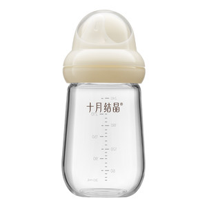 
October crystallized glass bottle anti-colic patented newborn baby choking nipple 0-6 months and above