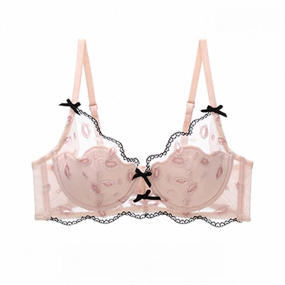
Six Rabbits Lace Underwear Feminine Purity Small Breast Gathering Bra Soft Support Girly Style Bra