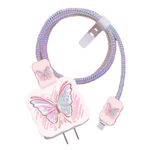 
Apple charger protective case iphone16promax data cable protective case suitable for mobile phone 20W15 charging cable anti-breakage cat bite winder 14/13/12 silicone cable winder