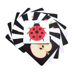 
Yisirui black and white card baby early education card newborn visual excitation card 0 to 3 months of chasing color toys