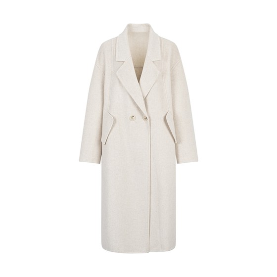 
Yixiang Liying Gray 100% Wool Coat Women's 2025 Winter New Style Mid-Length Lapel Double-sided Wool Coat