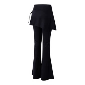 
Yoga trousers, fake two-piece women's high-waisted butt-lifting Pilates training clothes, anti-exposure culottes, sports yoga bell-bottoms