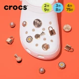 Crocs Кроксы, аксессуары, трендовые тапочки в стиле Crocs, цвет металлик