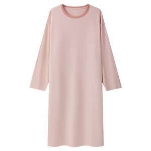 
Three Guns Spring and Autumn Warm Cotton Nightgown Women's Loose Long Skirt 3A Antibacterial Anti-mite Warm Pajamas Super Soft Anti-static