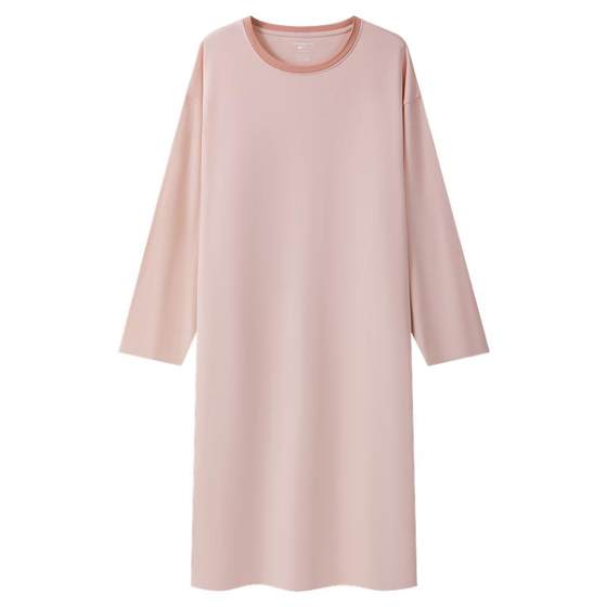 
Three Guns Spring and Autumn Warm Cotton Nightgown Women's Loose Long Skirt 3A Antibacterial Anti-mite Warm Pajamas Super Soft Anti-static