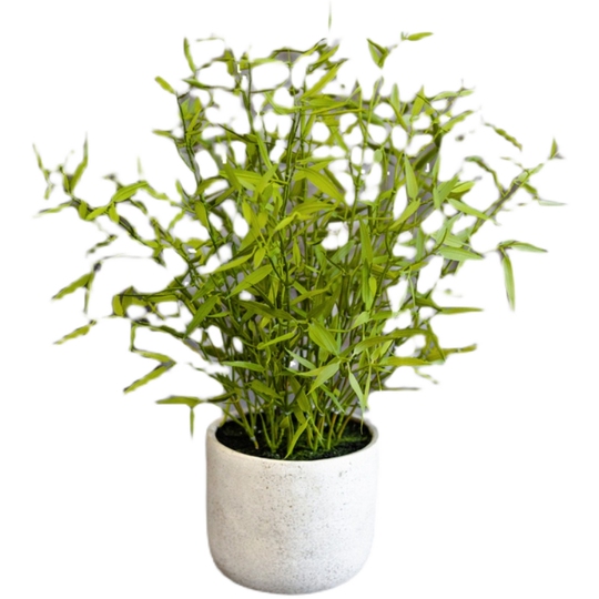 Juhan Simulierte Mini-bambusblatt-bonsai-bodentopfpflanze