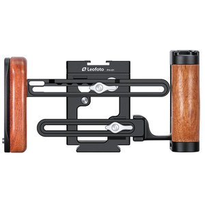 
leofoto/Leitu PH-01 universal mobile phone rabbit cage L board photography photography dual-handheld shooting vlog live broadcast bracket stabilizer accessories