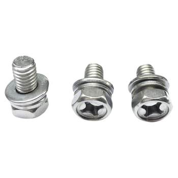 304 stainless steel cross hexagon three-combination screw

