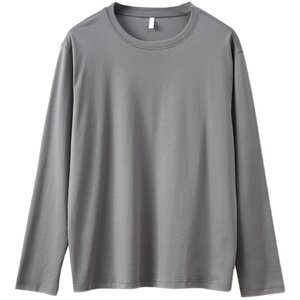 50-pin horse mercerized pure cotton liquid ammonia cotton T-shirt for men round neck long sleeves Spring and autumn style Shandong online store men's clothing