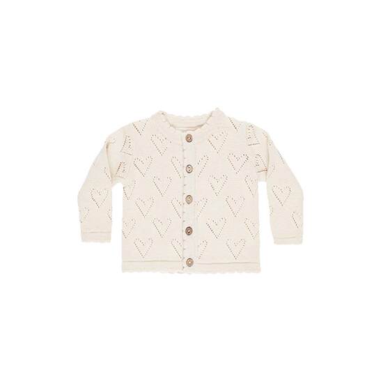 
Quincy Mae thin baby love hollow knitted cardigan summer male and female baby cardigan sweater air-conditioning shirt