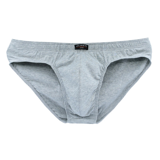 
2 pairs of men's briefs, mid-rise pure cotton shorts, sweat-absorbent, breathable, wide-brimmed solid color long-staple cotton moisture-wicking shorts