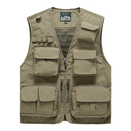 Cattle! Europe and the United States have large size! Foreign trade tails Men's outdoor climbing fishing vest worker multi -pocket vest