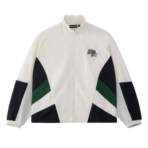 
FILA FUSION Fila Fashion Brand Woven Jacket Men's 2024 Autumn New Fashionable Color-blocking Loose Stand Collar Top