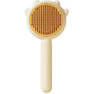 Cat comb pet brush removing floating fur artifacts needle combed dog cat hair
