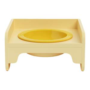 Cat bowl double bowl ceramic square bowl cat drinking water bowl not easy to turn cat food prevent leaks and cat food bowl pet food bowl
