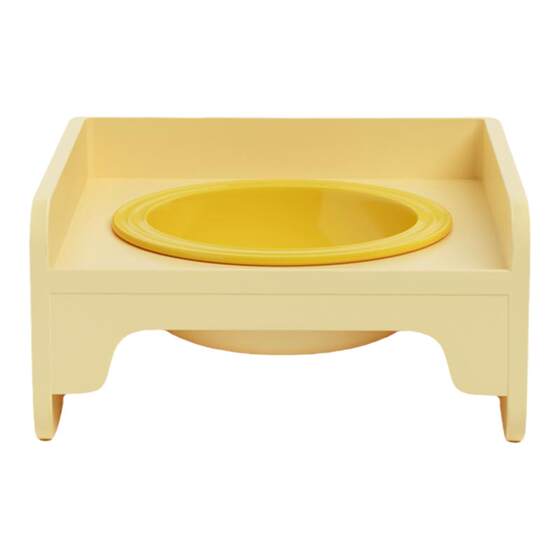 Cat bowl double bowl ceramic square bowl cat drinking water bowl not easy to turn cat food prevent leaks and cat food bowl pet food bowl
