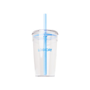 
Pu Yixing star's same style LOGICAT Tritan straw cup high-looking couple water cup school office