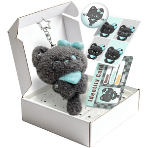 
Umbrella Bear Mint Cat Original Plush Pendant Doll Non-Attribute Doll Keychain Birthday Gift Girls Toy