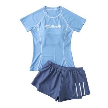 Women's large size slightly fat mm slimming professional swimsuit
