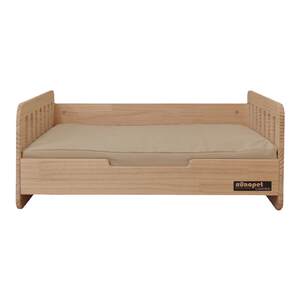 NONOPET solid wood pet cat dogs off the ground to grab the canvas four seasons universal nest pad raw wood breeze small dog bed