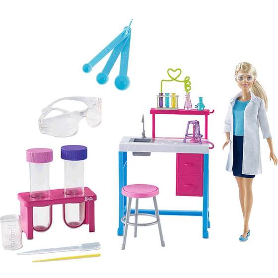 
[Self-operated] Barbie Doll Scientist Set Toddler Career Experience Girls Toys Playing House Gift