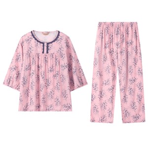 
Qiulu Pajamas Women's Round Neck Lace Floral Loose and Beautiful Three-quarter Sleeve Nine-quarter Pants 2026 Spring New Home Clothes