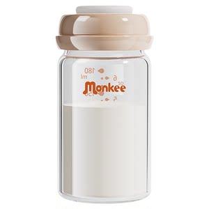 
Menghe baby glass milk storage bottle refrigerator breast milk dedicated fresh storage heatable wide mouth direct-connected breast pump