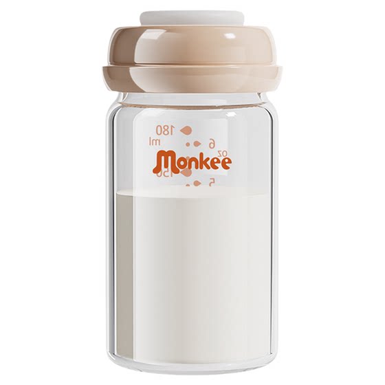 
Menghe baby glass milk storage bottle refrigerator breast milk dedicated fresh storage heatable wide mouth direct-connected breast pump