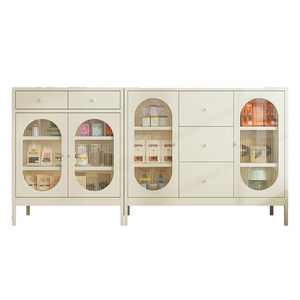 
Household iron sideboard storage cabinet new wall-mounted large-capacity glass door display cabinet children's bookcase floor cabinet