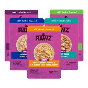 American RAWZ Rose cat wet food into kitten staple meat shredded meal bag purple label/oil painting (Anjou) series
