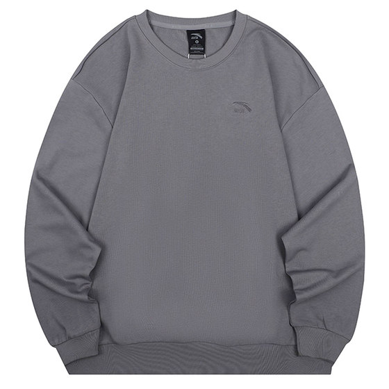 
ANTA sweatshirt men's plus velvet round neck long-sleeved T-shirt spring and autumn 2026 new flagship store loose casual pullover
