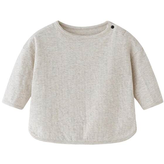 
enhennbaby round neck T-shirt long sleeve 2025 spring new children's tops for boys and girls' bottoming shirt